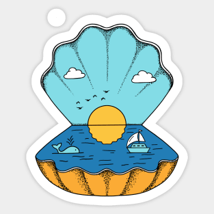 Shell Landscape Sticker